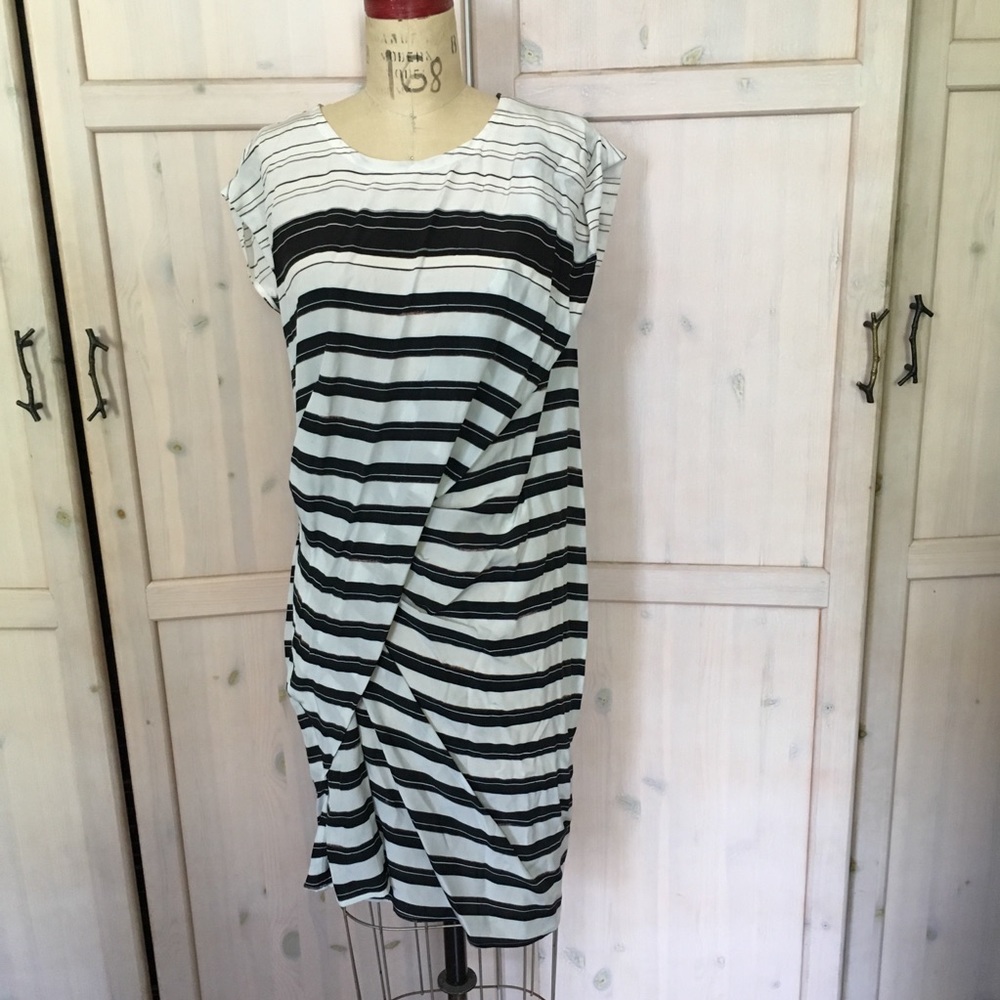 All Saints Ayla Cleo striped silk dress. NWT